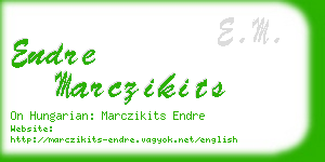 endre marczikits business card